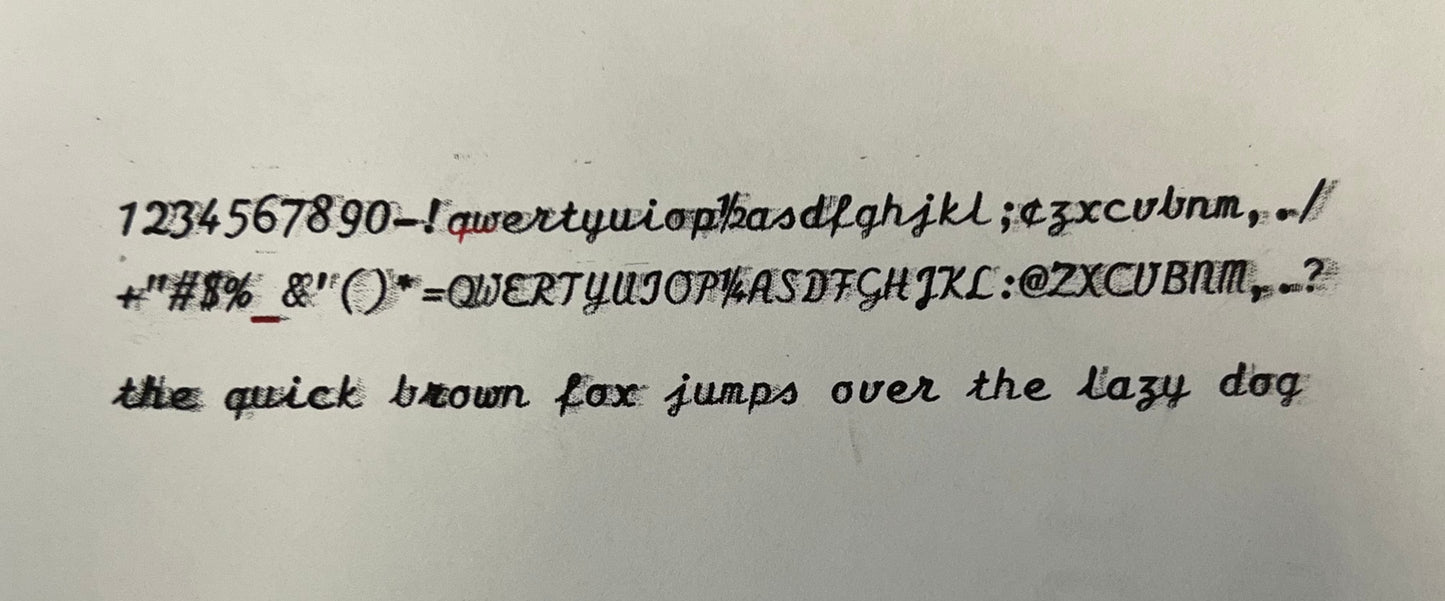 Toronto Typewriters Manual Typewriter Olympia SM9 (Script No.69 Typeface) Typeface