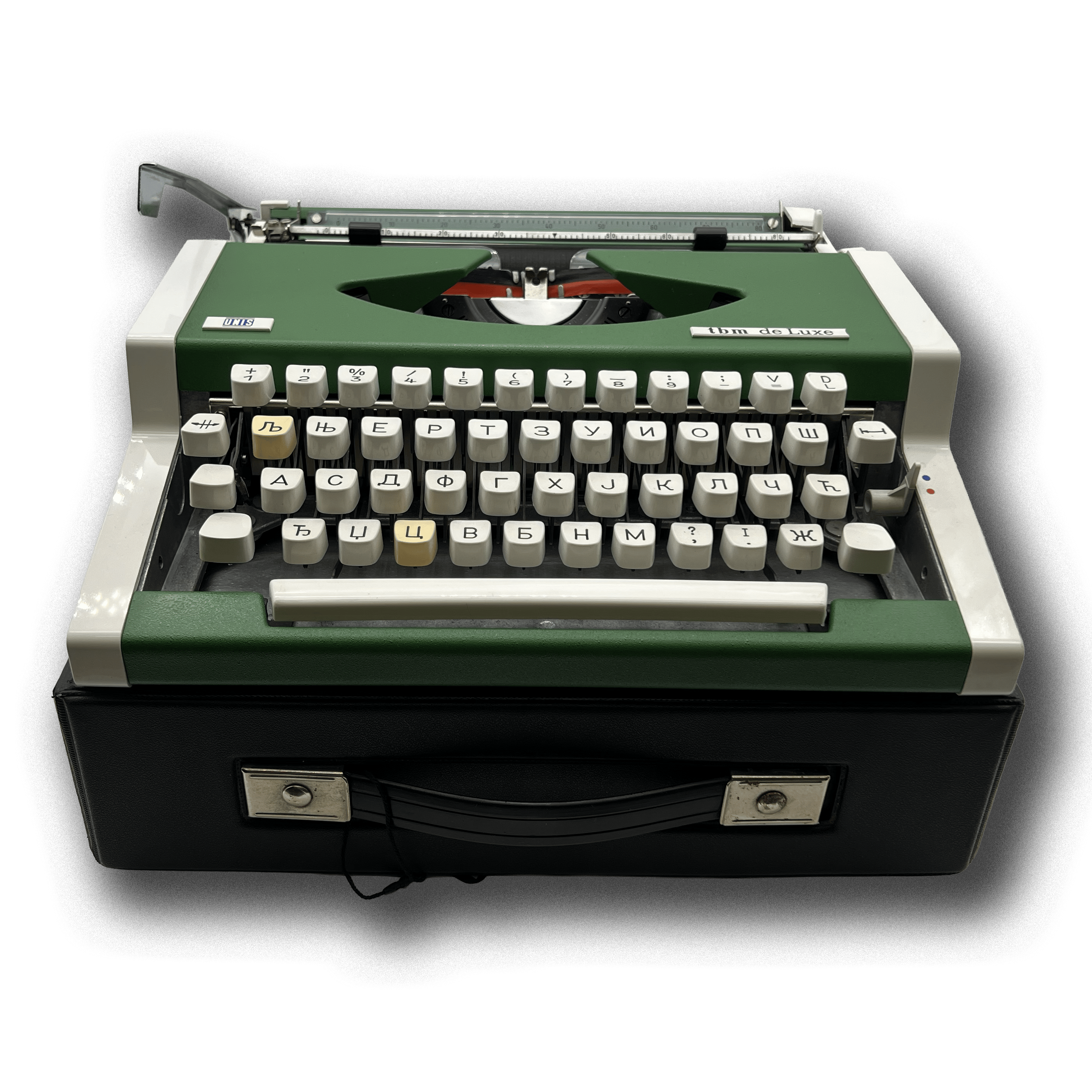 つばつば FINX TYPEWRITER SLEEVED UNIS TBM de Luxe (Cyrillic) Typewriter – Toronto Typewriters