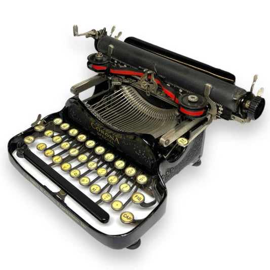 Toronto Typewriters Portable Typewriter Corona 3 Special (Black on Black) Folding Typewriter