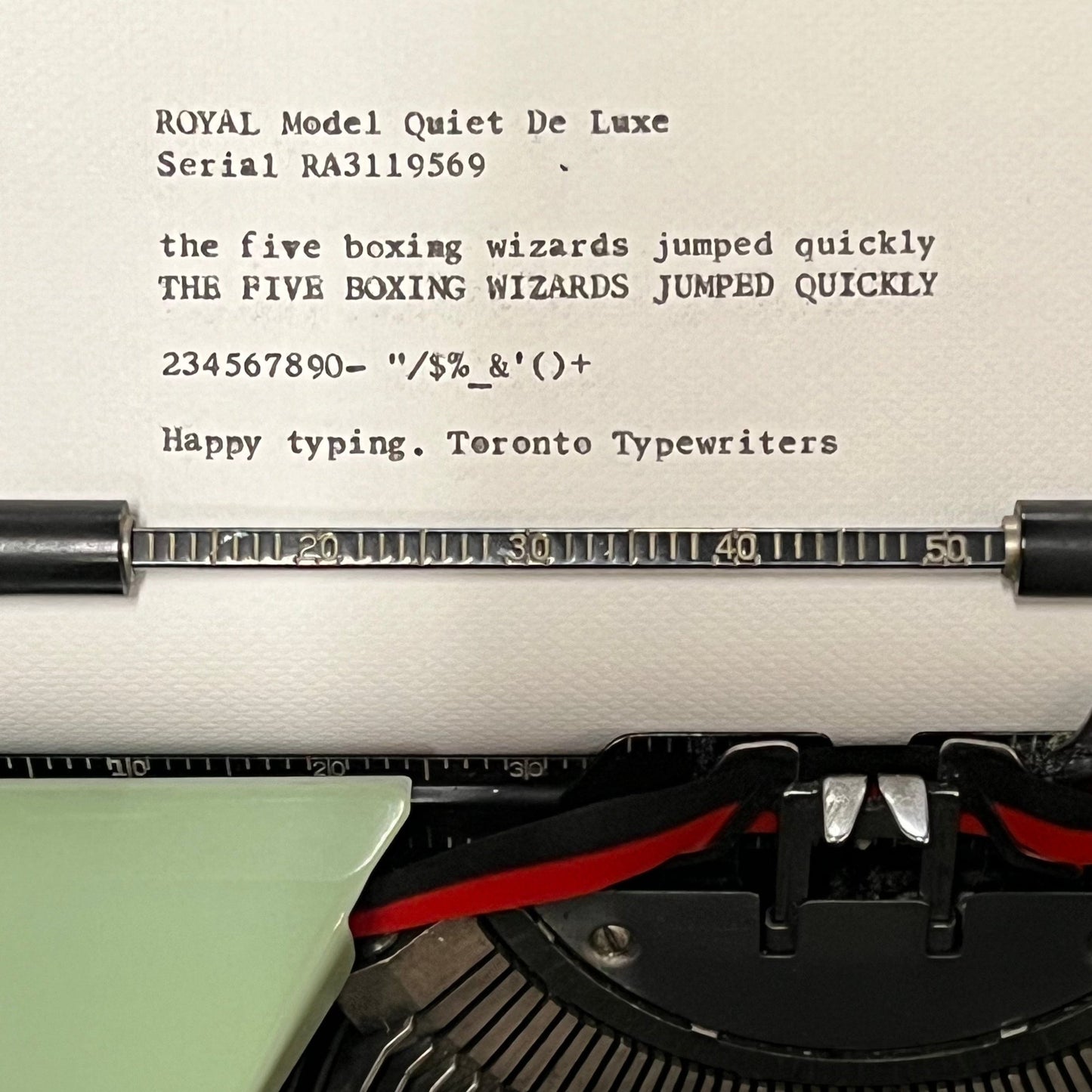 Toronto Typewriters Portable Typewriter Royal Quiet Deluxe (Green) Typewriter