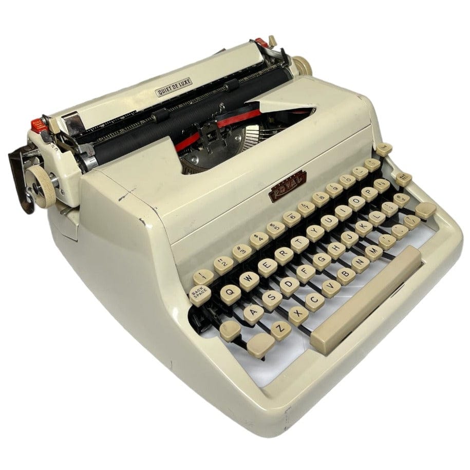 Toronto Typewriters Portable Typewriter Royal Quiet Deluxe (Star White) Typewriter