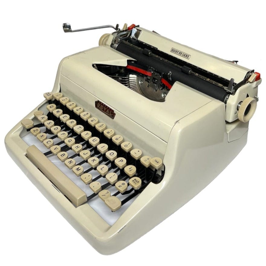 Toronto Typewriters Portable Typewriter Royal Quiet Deluxe (Star White) Typewriter