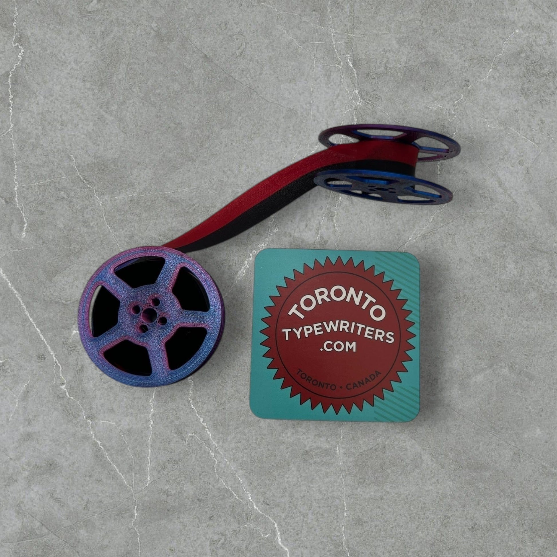 Toronto Typewriters Typewriter Ribbon Purple Blue Rainbow Typewriter Ribbon Spool Set with Premium Silk Ribbon