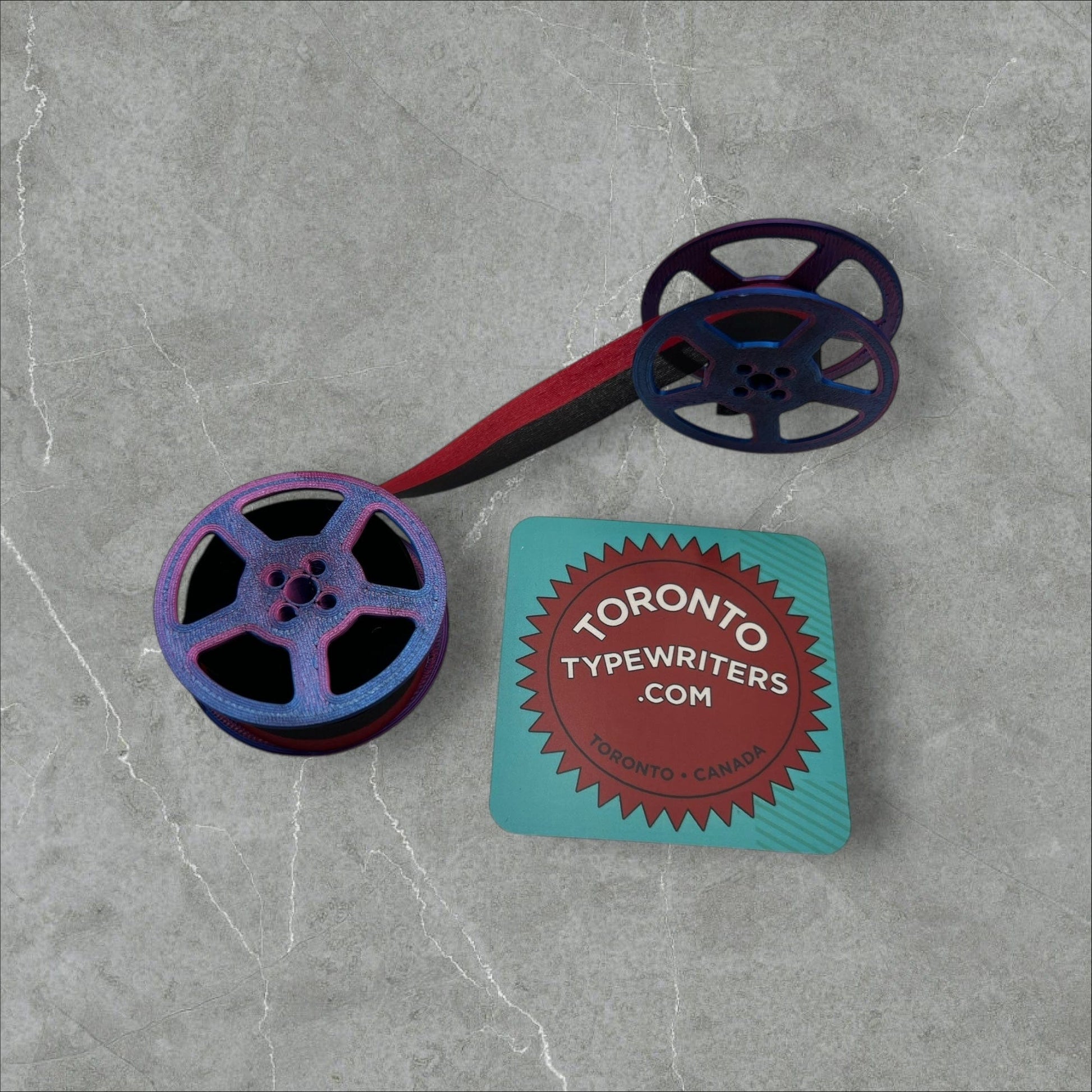 Toronto Typewriters Typewriter Ribbon Purple Blue Rainbow Typewriter Ribbon Spool Set with Premium Silk Ribbon
