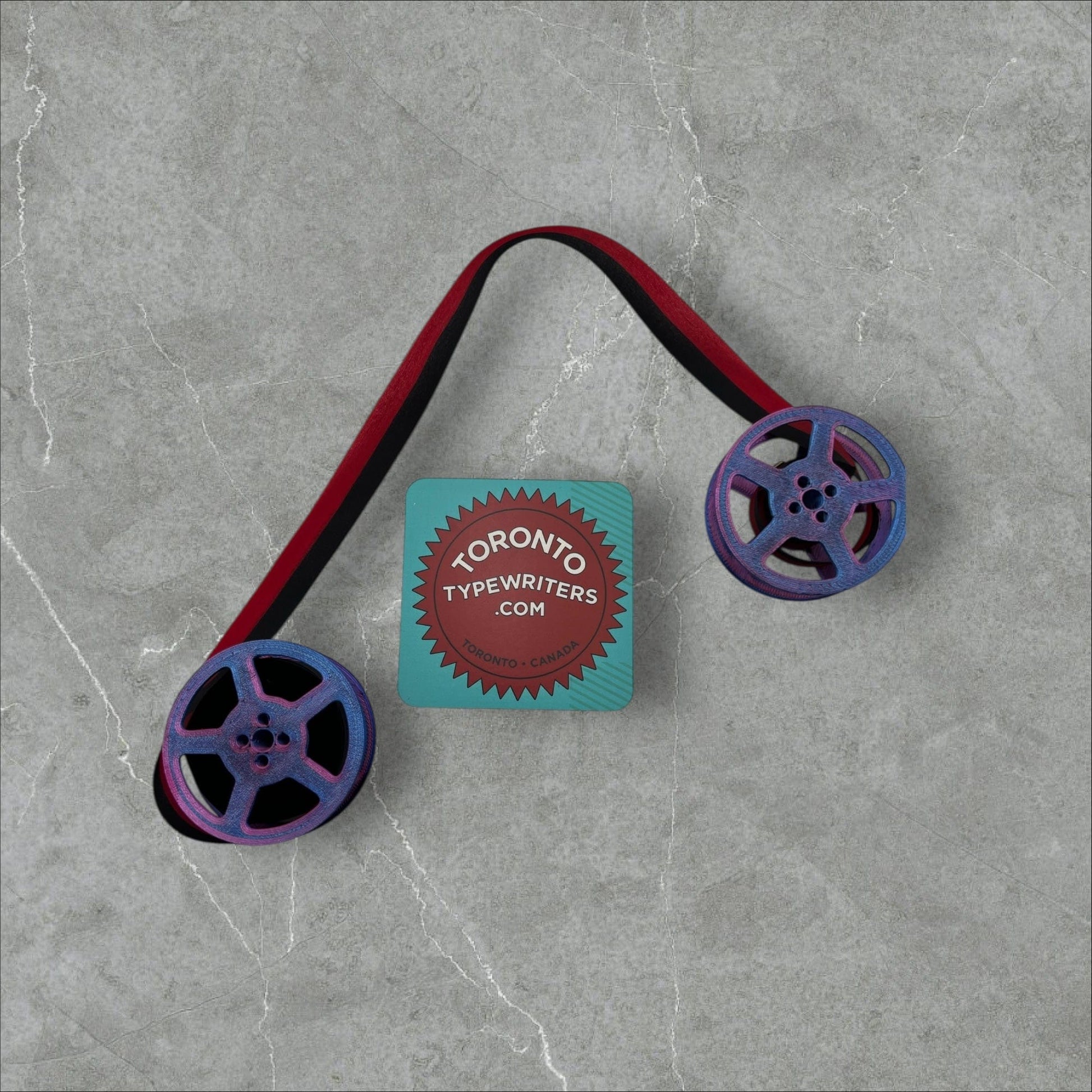 Toronto Typewriters Typewriter Ribbon Purple Blue Rainbow Typewriter Ribbon Spool Set with Premium Silk Ribbon