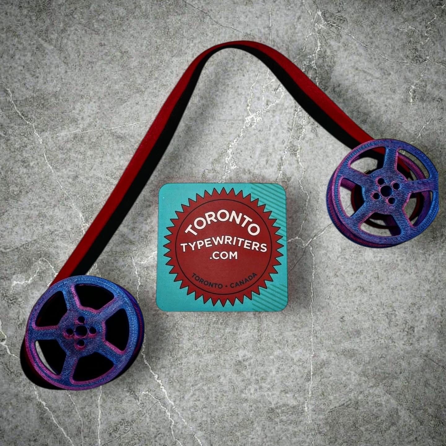 Toronto Typewriters Typewriter Ribbon Purple Blue Rainbow Typewriter Ribbon Spool Set with Premium Silk Ribbon