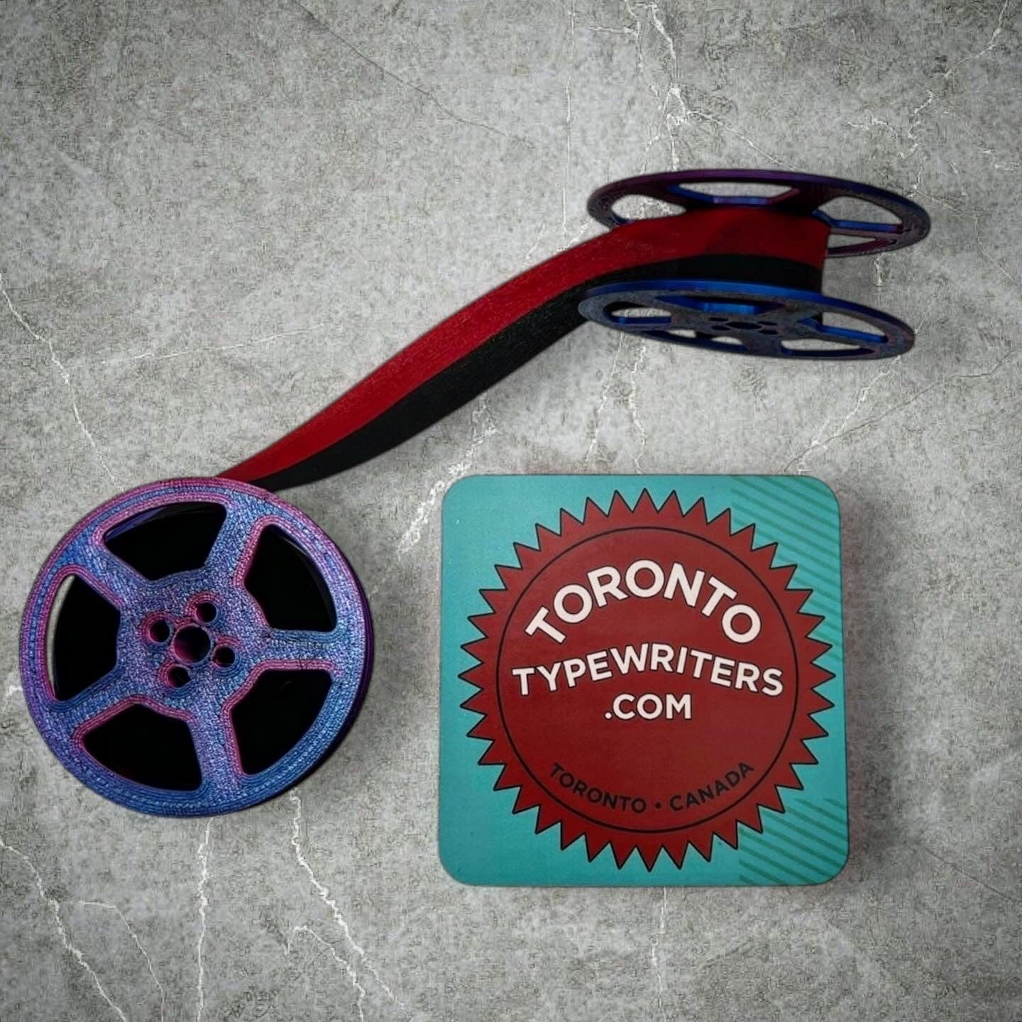 Toronto Typewriters Typewriter Ribbon Purple Blue Rainbow Typewriter Ribbon Spool Set with Premium Silk Ribbon