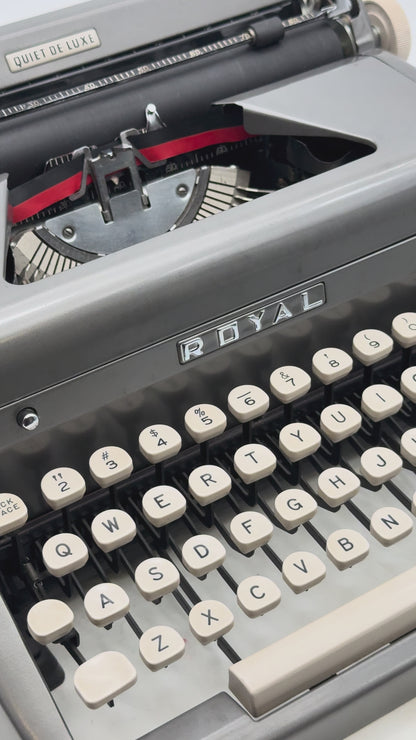 Royal Quiet Deluxe (Charcoal) Typewriter
