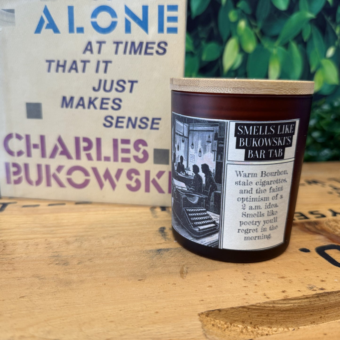 The Midnight Oil Candle Company Typewriter Candles Bukowski's Bar Tab Candle
