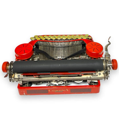 Toronto Typewriters Manual Typewriter Corona 4 (Mountain Ash Scarlet Red) Typewriter