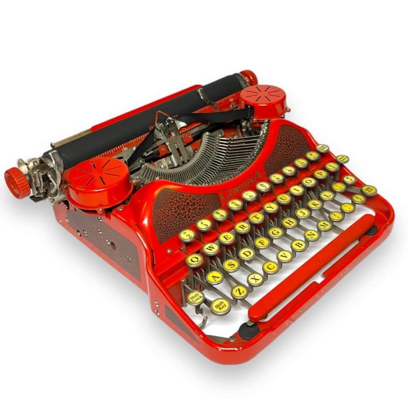 Toronto Typewriters Manual Typewriter Corona 4 (Mountain Ash Scarlet Red) Typewriter