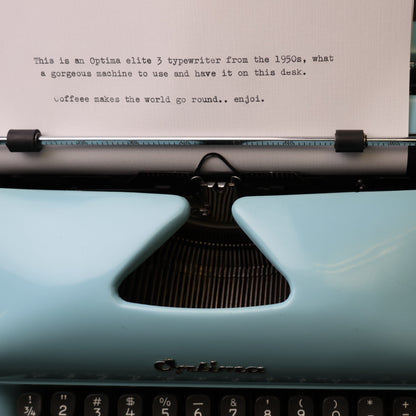 Toronto Typewriters Manual Typewriter Optima Elite 3 (1958) Typewriter