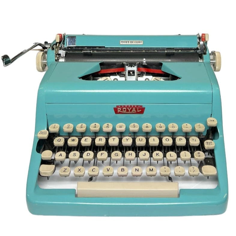 Royal Quiet Deluxe (Robin Egg Blue) Typewriter