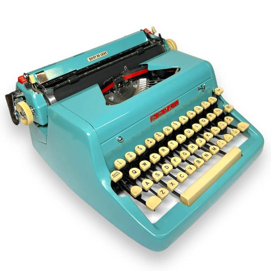 Toronto Typewriters Manual Typewriter Royal Quiet Deluxe (Robin Egg Blue) Typewriter
