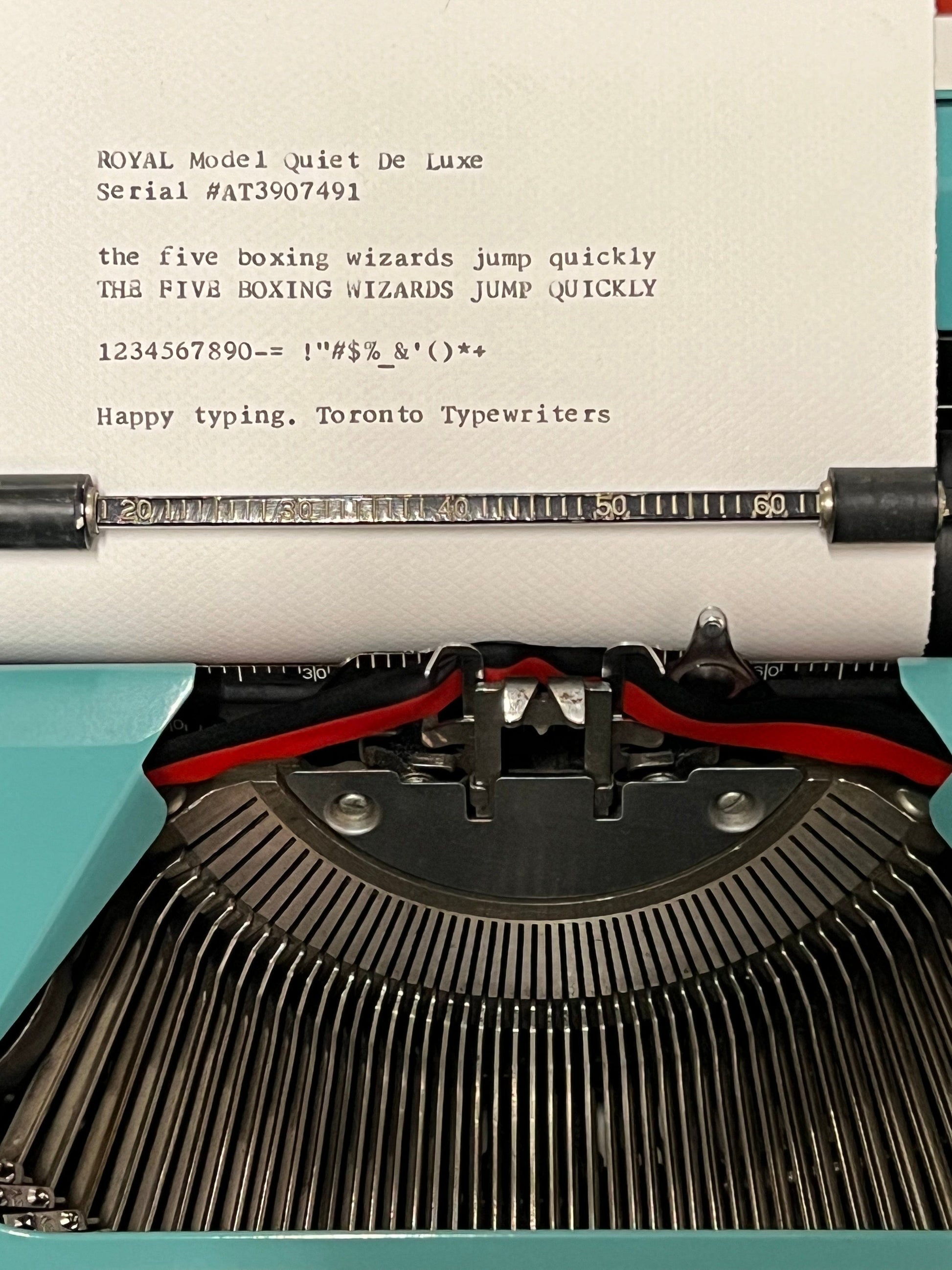 Toronto Typewriters Manual Typewriter Royal Quiet Deluxe (Robin Egg Blue) Typewriter