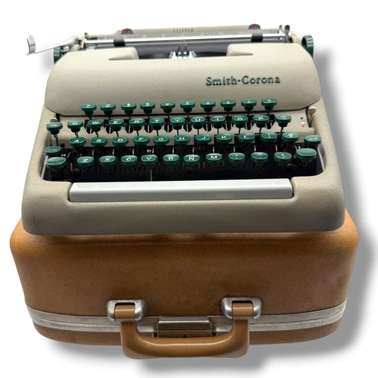 Toronto Typewriters Manual Typewriter Smith-Corona Clipper (1950s) Sapphire Gray Typewriter