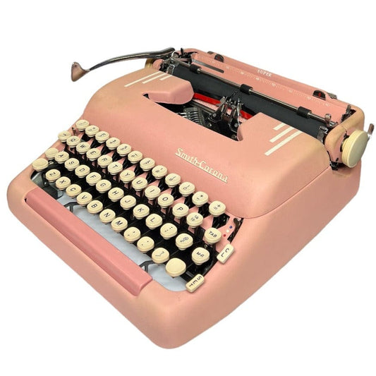Toronto Typewriters Manual Typewriter Smith Corona Silent Super (Coral Pink) Typewriter