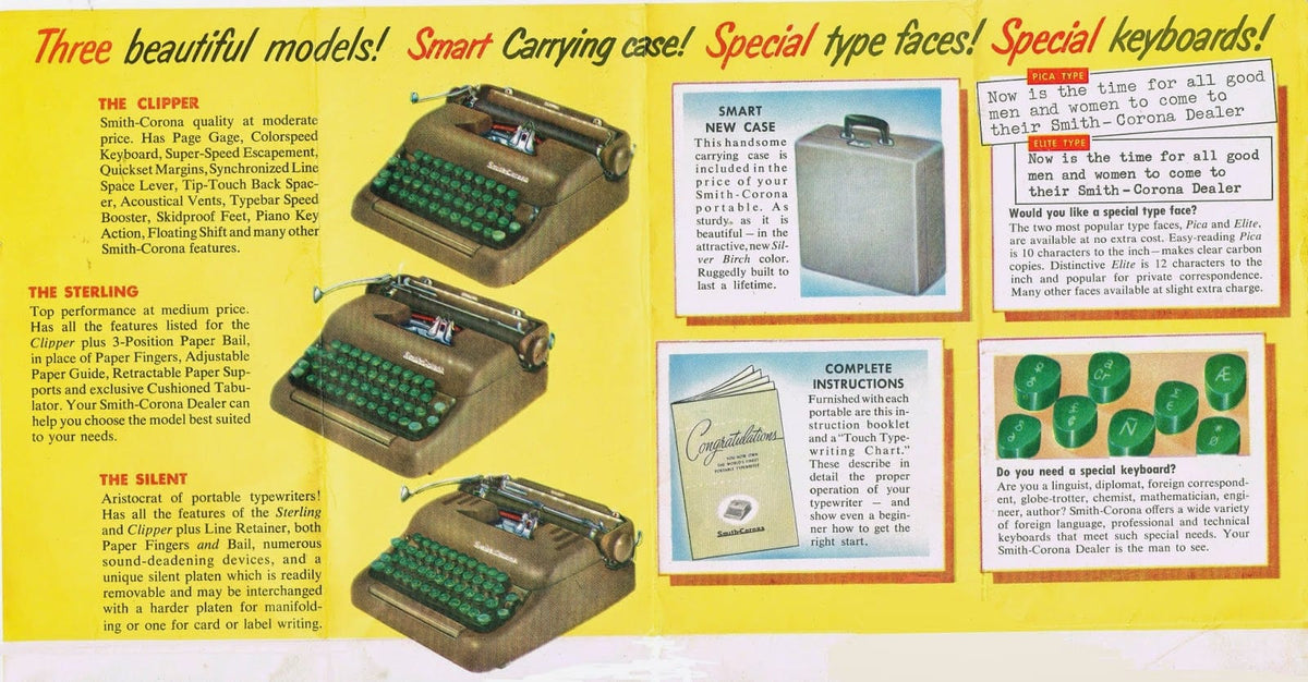 Toronto Typewriters Manual Typewriter Smith-Corona Sterling (1952) Typewriter