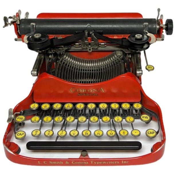 Toronto Typewriters Portable Typewriter Corona 3 Special (Scarlet Red) Folding Typewriter