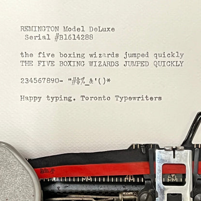 Toronto Typewriters Portable Typewriter Remington Rand Deluxe Typewriter