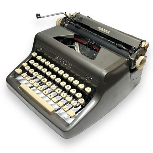 Toronto Typewriters Portable Typewriter Royal Quiet Deluxe Charcoal Gray Typewriter