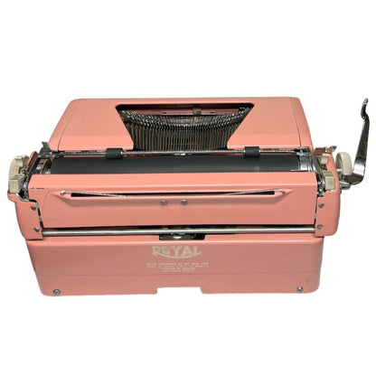 Toronto Typewriters Portable Typewriter Royal Quiet Deluxe (Flamingo Pink) Typewriter