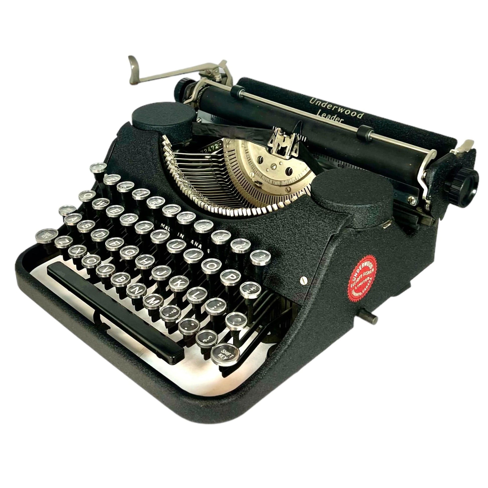 Toronto Typewriters Portable Typewriter Underwood Leader Typewriter