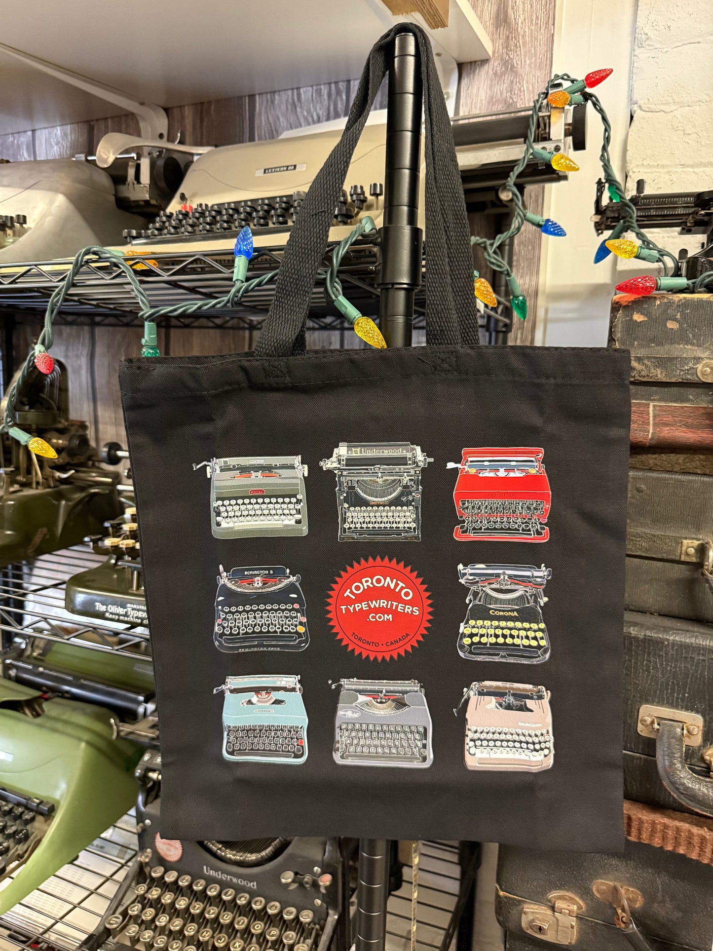 Toronto Typewriters Tote Bag Brand Champ Typewriter Tote Bag - Black