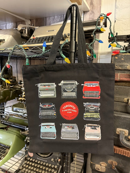 Toronto Typewriters Tote Bag Brand Champ Typewriter Tote Bag - Black