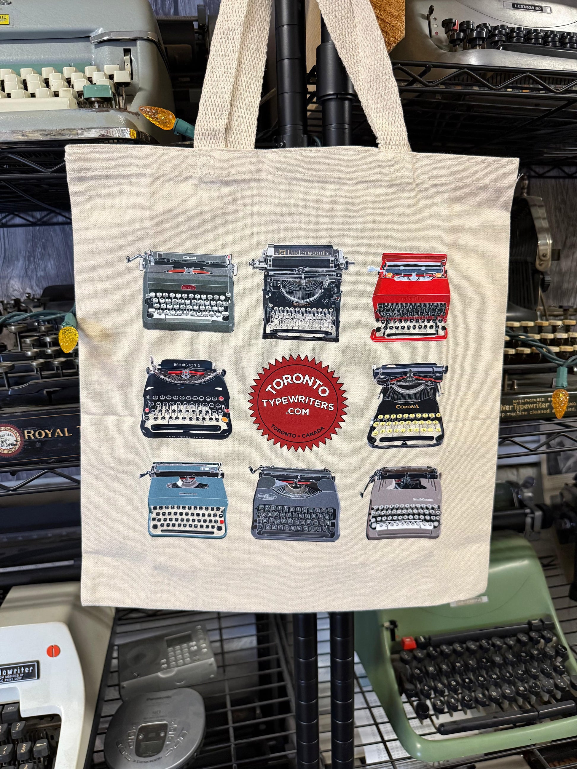 Toronto Typewriters Tote Bag Brand Champ Typewriter Tote Bag - Natural