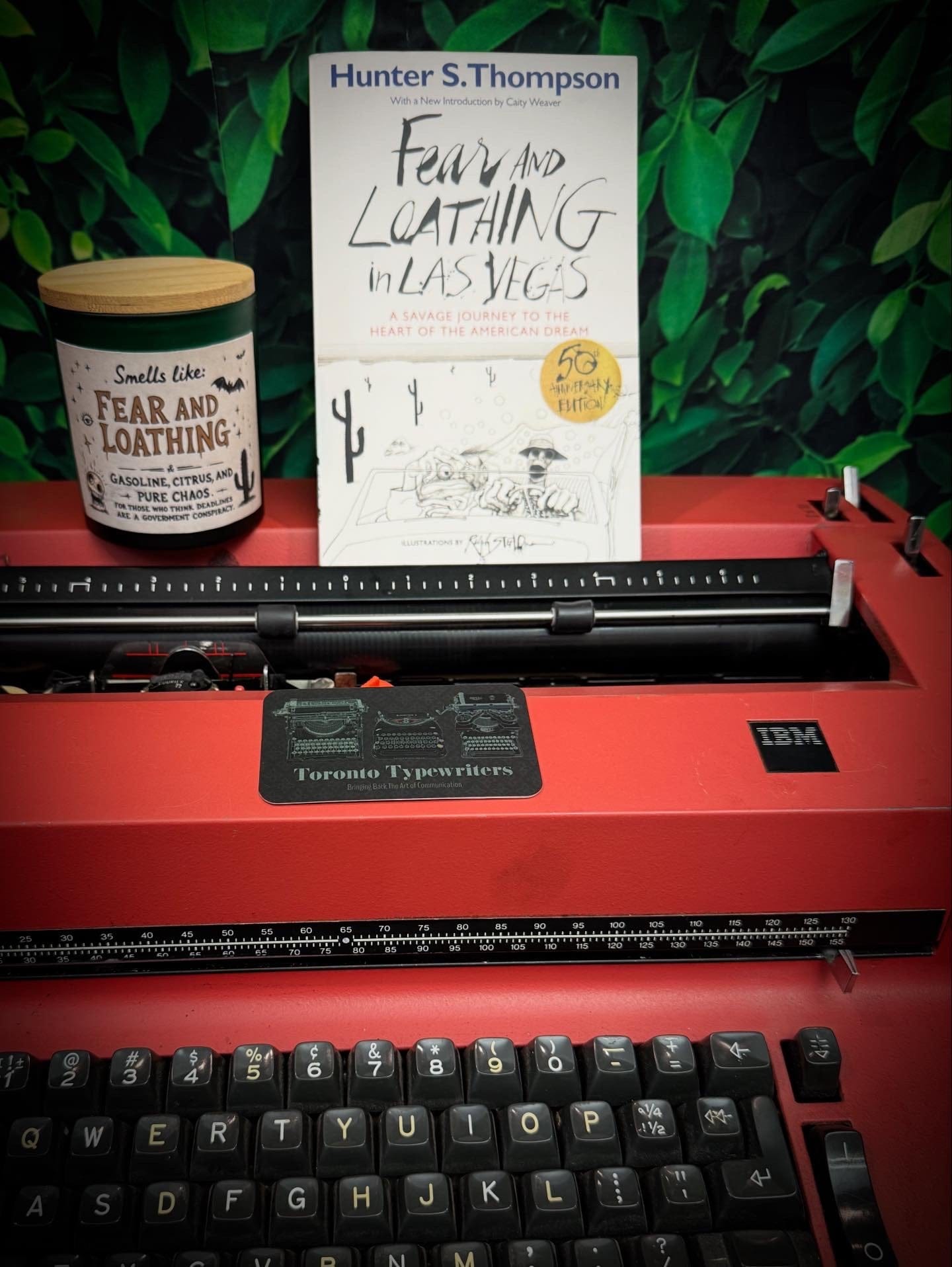Toronto Typewriters Typewriter Candles Fear and Loathing Candle