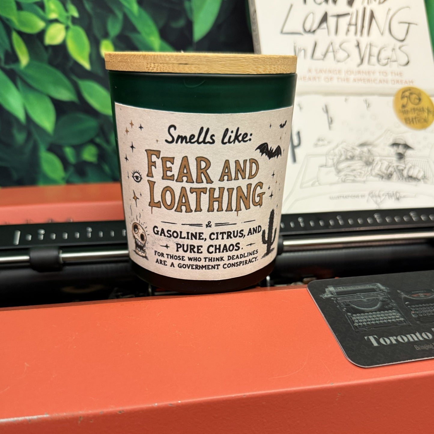 Toronto Typewriters Typewriter Candles Fear and Loathing Candle
