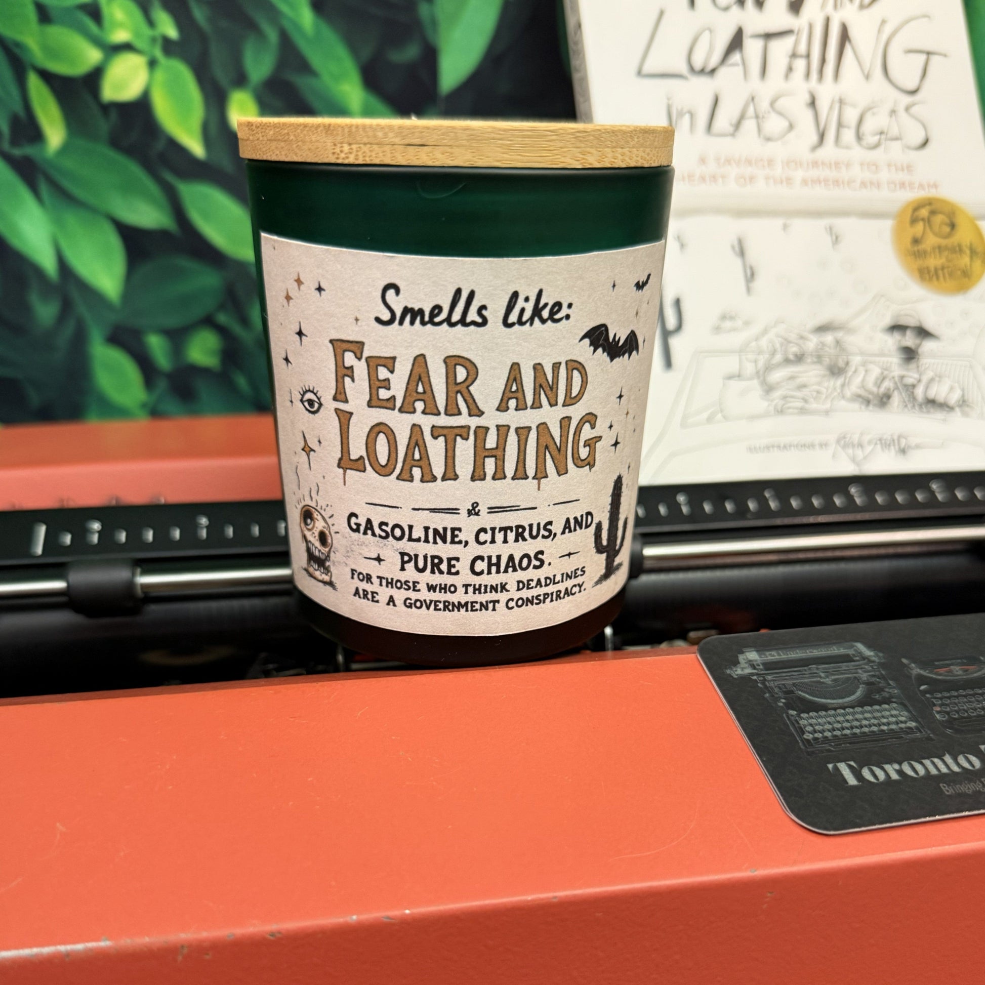 Toronto Typewriters Typewriter Candles Fear and Loathing Candle