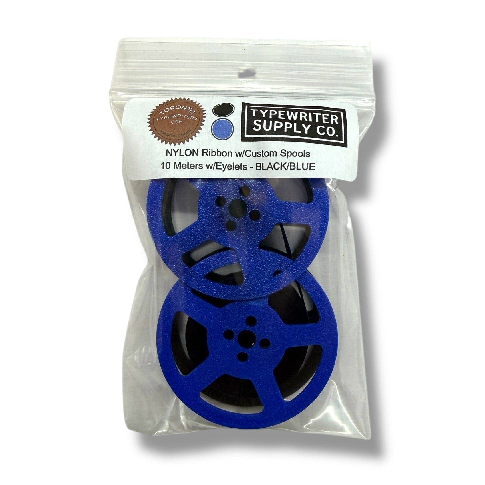 Toronto Typewriters Typewriter Ribbon 🖤💙 Black Blue Universal Typewriter Spool & Ribbon Set