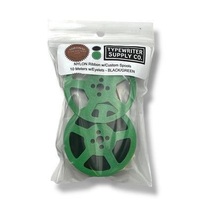 Toronto Typewriters Typewriter Ribbon 🖤💚 Black Green Universal Typewriter Spool & Ribbon Set